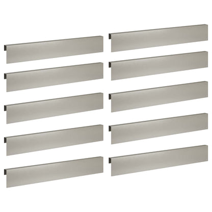 Garden Cover Profile 10 pcs 100 x 5 x 15 cm Stainless Steel