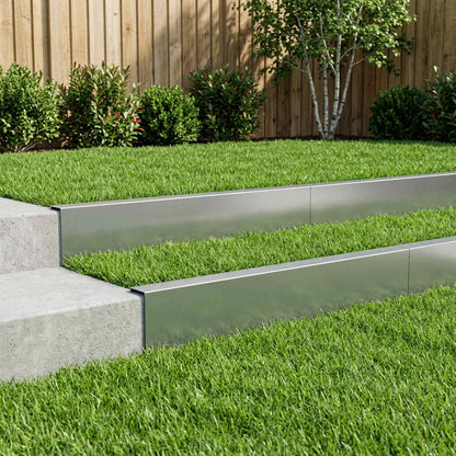 Garden Cover Profile 10 pcs 100 x 5 x 15 cm Galvanised Steel