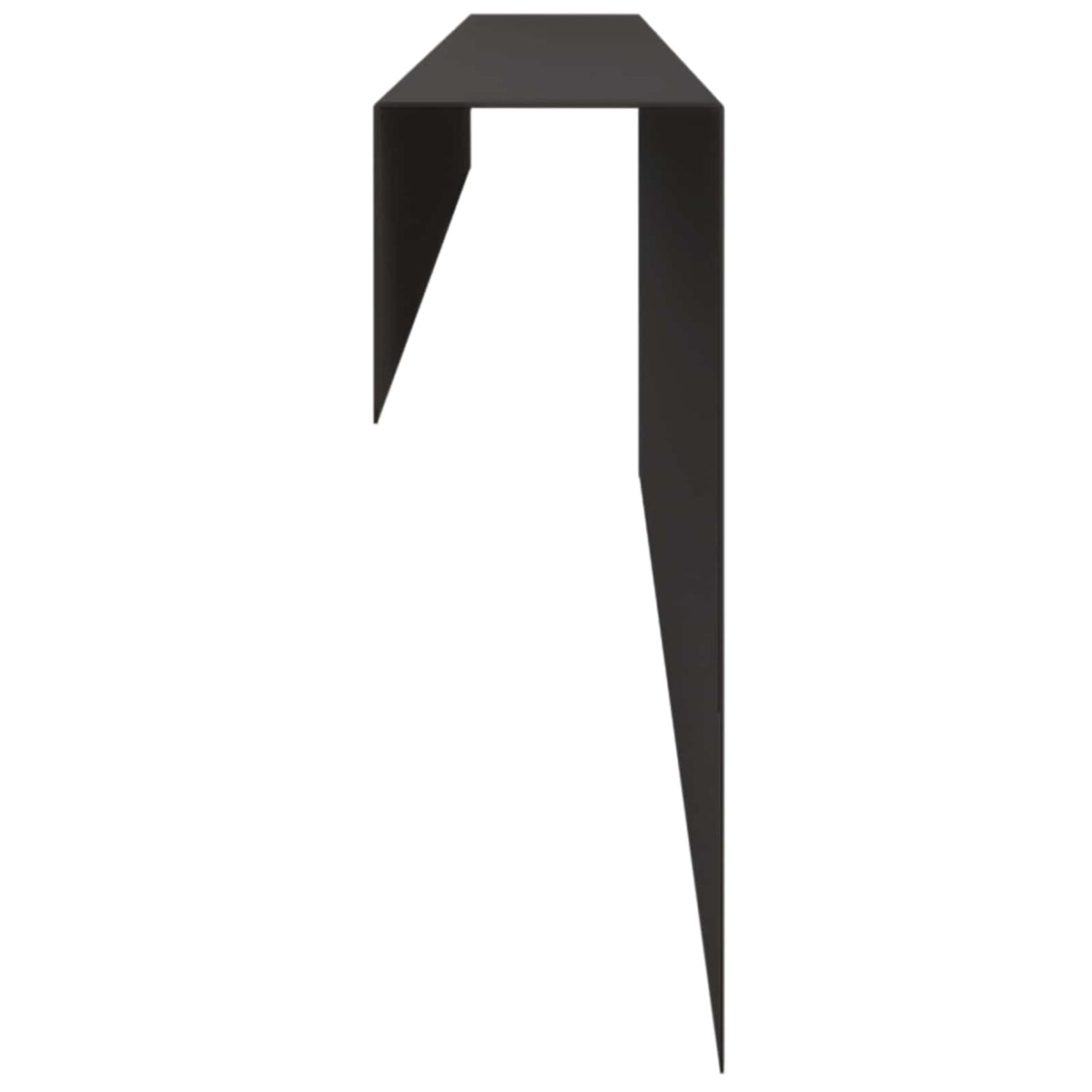 Garden Cover Profile 10 pcs 100 x 6 x 15 cm Steel Black
