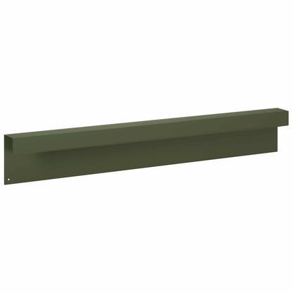 Garden Cover Profile 10 pcs 100 x 6 x 15 cm Steel Olive Green