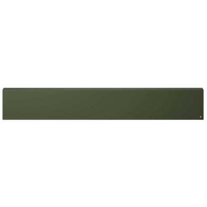Garden Cover Profile 10 pcs 100 x 6 x 15 cm Steel Olive Green