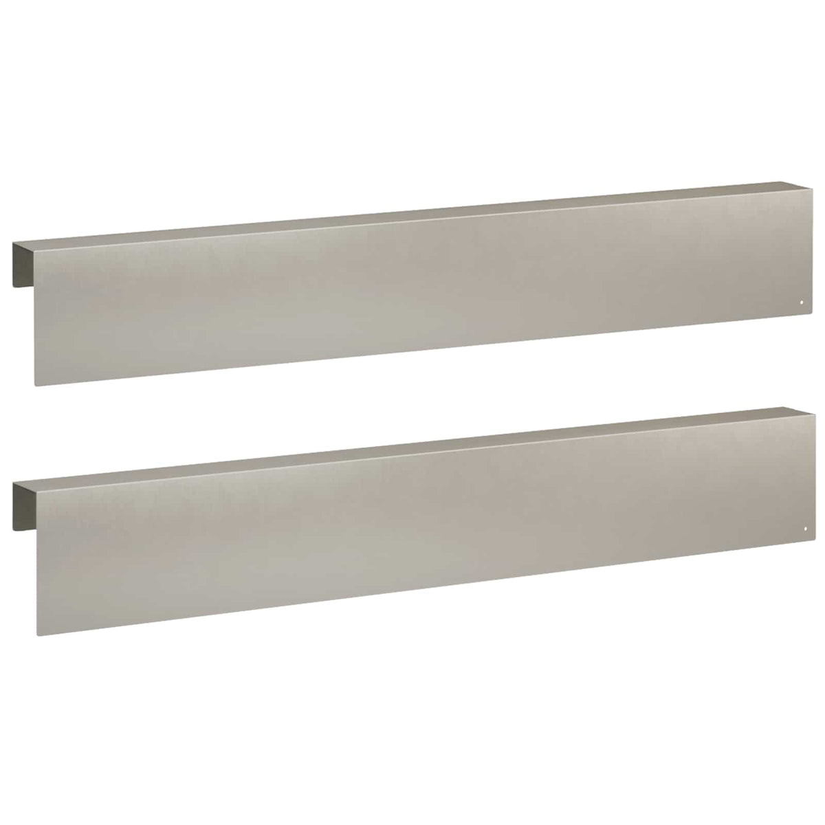 Garden Cover Profile 2 pcs 100 x 6 x 15 cm Stainless Steel