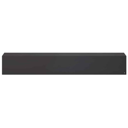 Garden Cover Profile 10 pcs 100 x 15 x 15 cm Steel Black