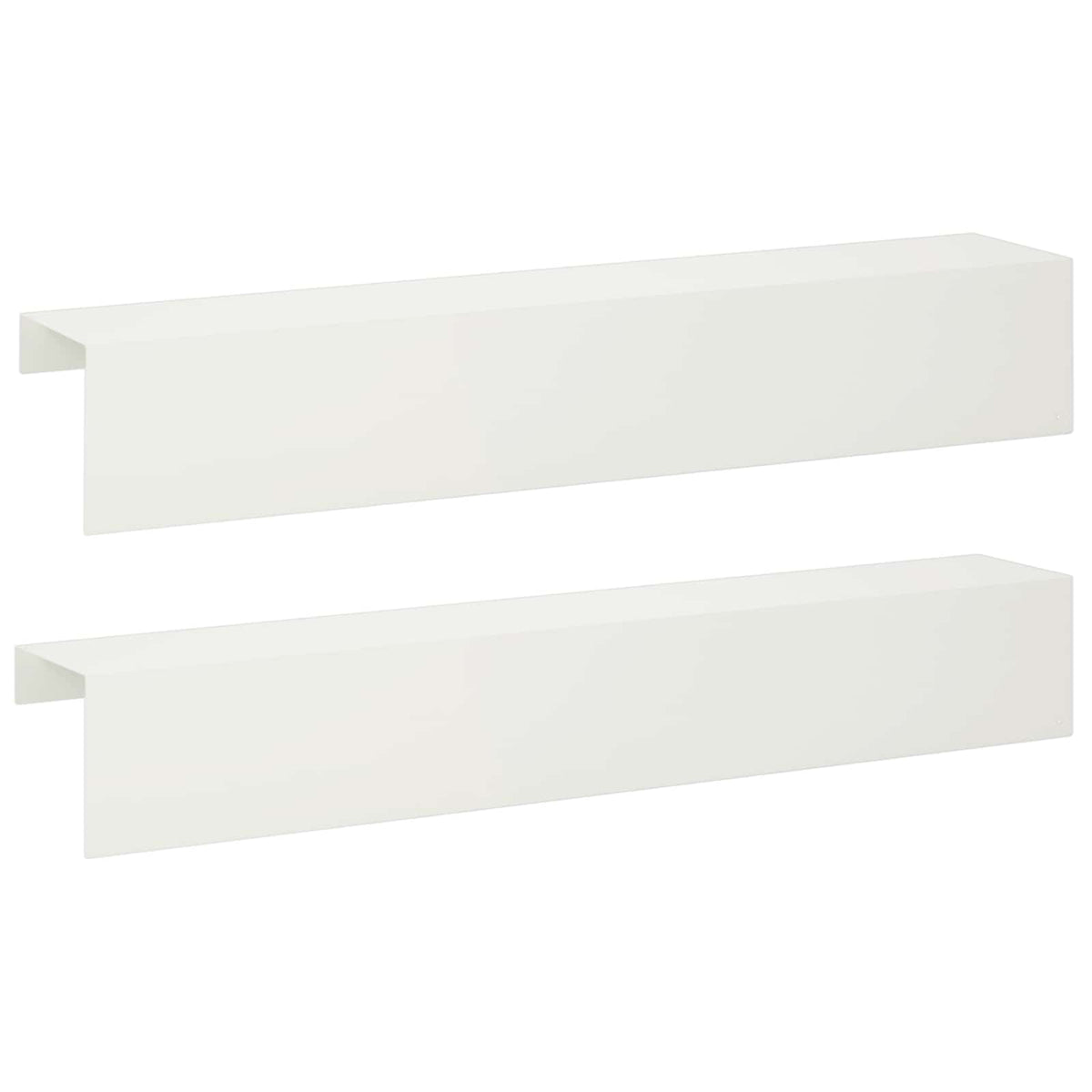 Garden Cover Profile 2 pcs 100 x 15 x 15 cm Steel White