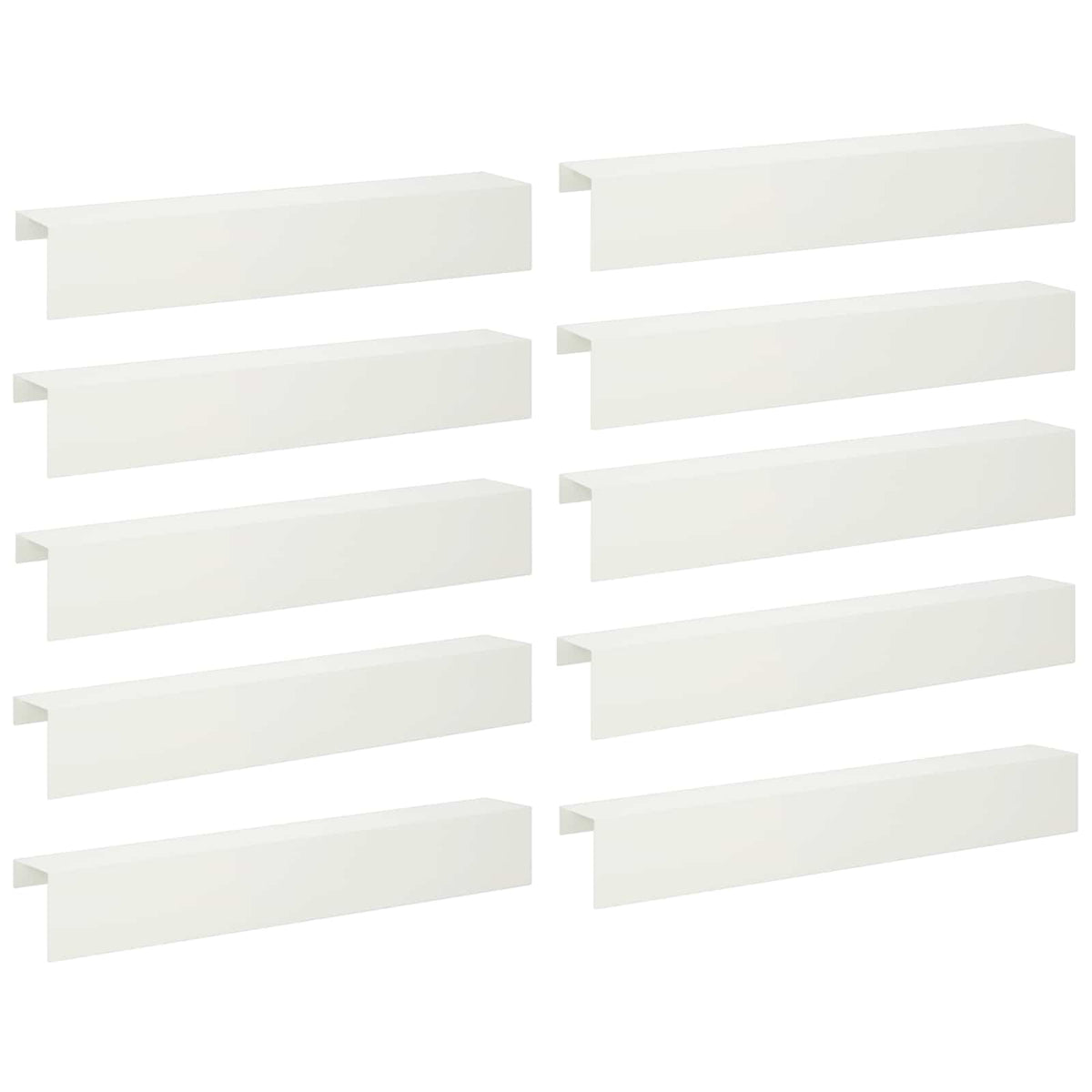 Garden Cover Profile 10 pcs 100 x 15 x 15 cm Steel White