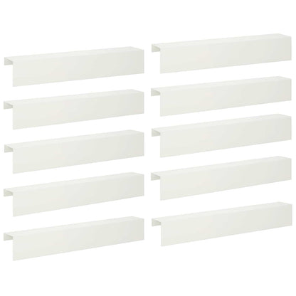 Garden Cover Profile 10 pcs 100 x 15 x 15 cm Steel White