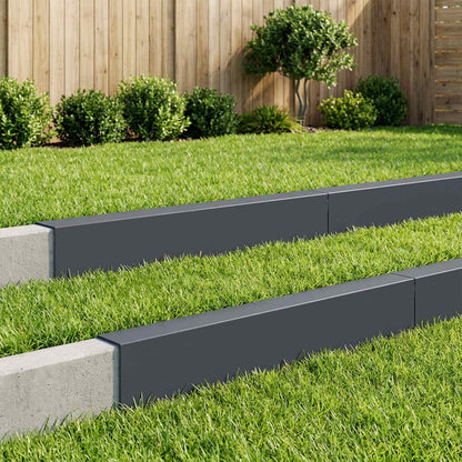 Garden Cover Profile 10 pcs 100 x 15 x 15 cm Steel Anthracite