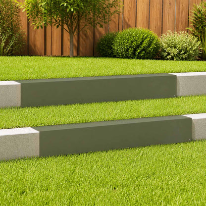 Garden Cover Profile 2 pcs 100 x 15 x 15 cm Steel Olive Green