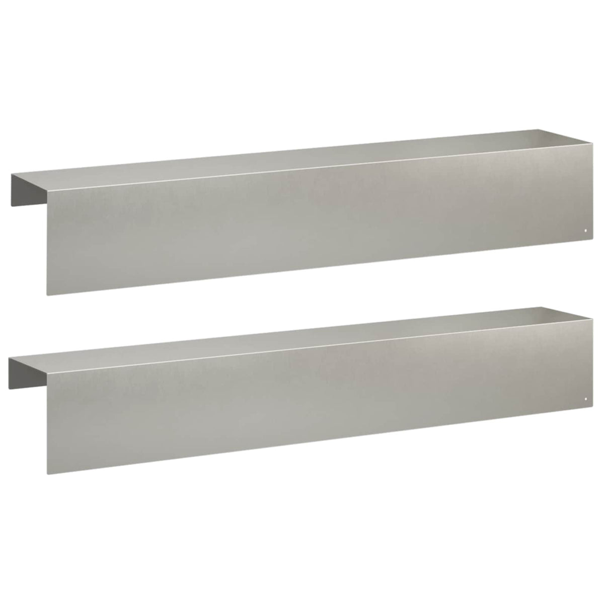 Garden Cover Profile 2 pcs 100 x 15 x 15 cm Stainless Steel