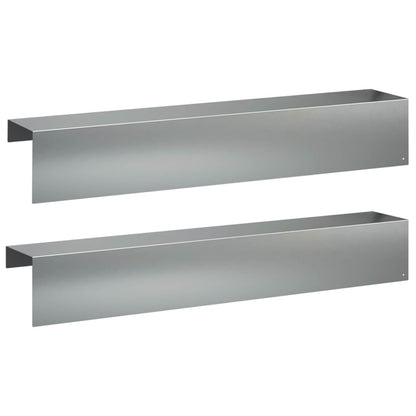 Garden Cover Profile 2 pcs 100 x 15 x 15 cm Galvanised Steel