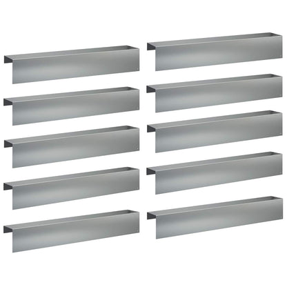 Garden Cover Profile 10 pcs 100 x 15 x 15 cm Galvanised Steel