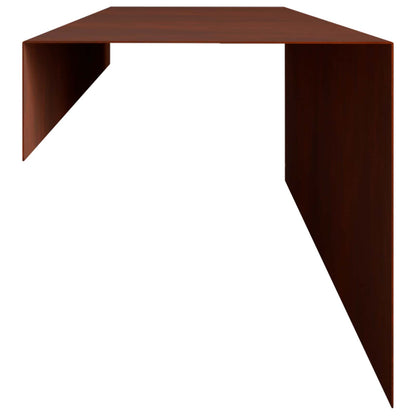 Garden Cover Profile 2 pcs 100 x 15 x 15 cm Weathering Steel