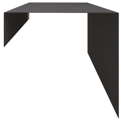Garden Cover Profile 2 pcs 100 x 20 x 15 cm Steel Black