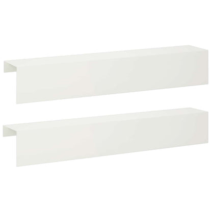 Garden Cover Profile 2 pcs 100 x 20 x 15 cm Steel White