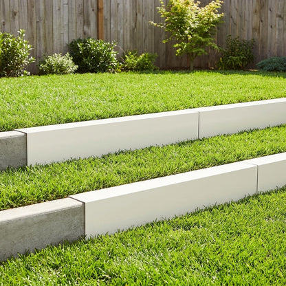 Garden Cover Profile 10 pcs 100 x 20 x 15 cm Steel White