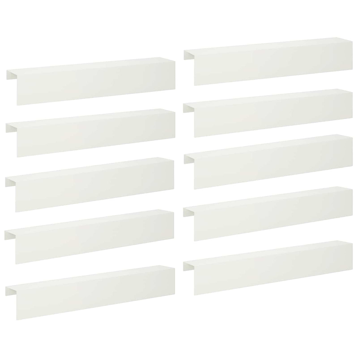 Garden Cover Profile 10 pcs 100 x 20 x 15 cm Steel White