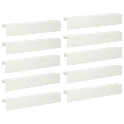 Garden Cover Profile 10 pcs 100 x 20 x 15 cm Steel White