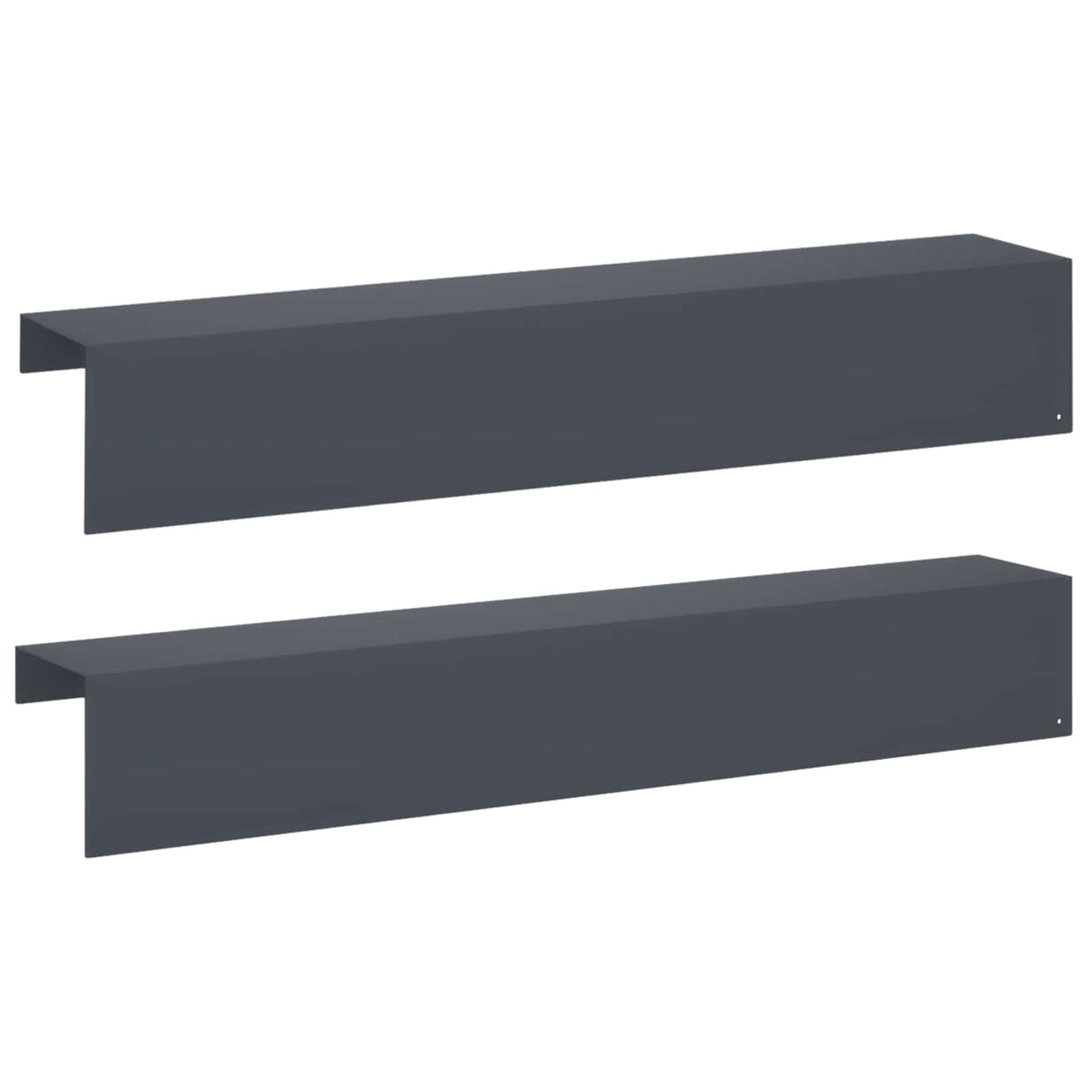 Garden Cover Profile 2 pcs 100 x 20 x 15 cm Steel Anthracite