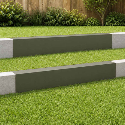 Garden Cover Profile 2 pcs 100 x 20 x 15 cm Steel Olive Green