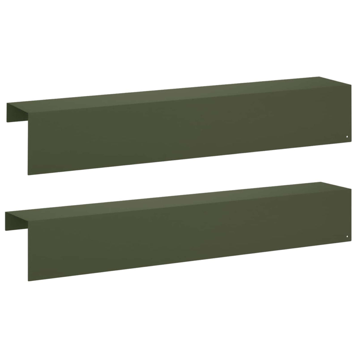 Garden Cover Profile 2 pcs 100 x 20 x 15 cm Steel Olive Green