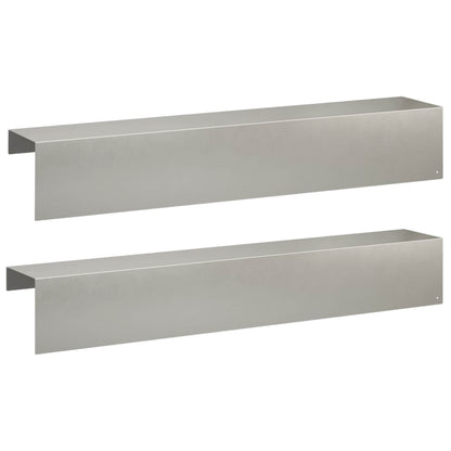 Garden Cover Profile 2 pcs 100 x 20 x 15 cm Stainless Steel