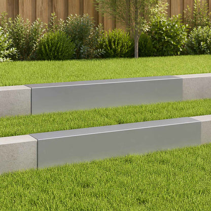 Garden Cover Profile 2 pcs 100 x 20 x 15 cm Galvanised Steel