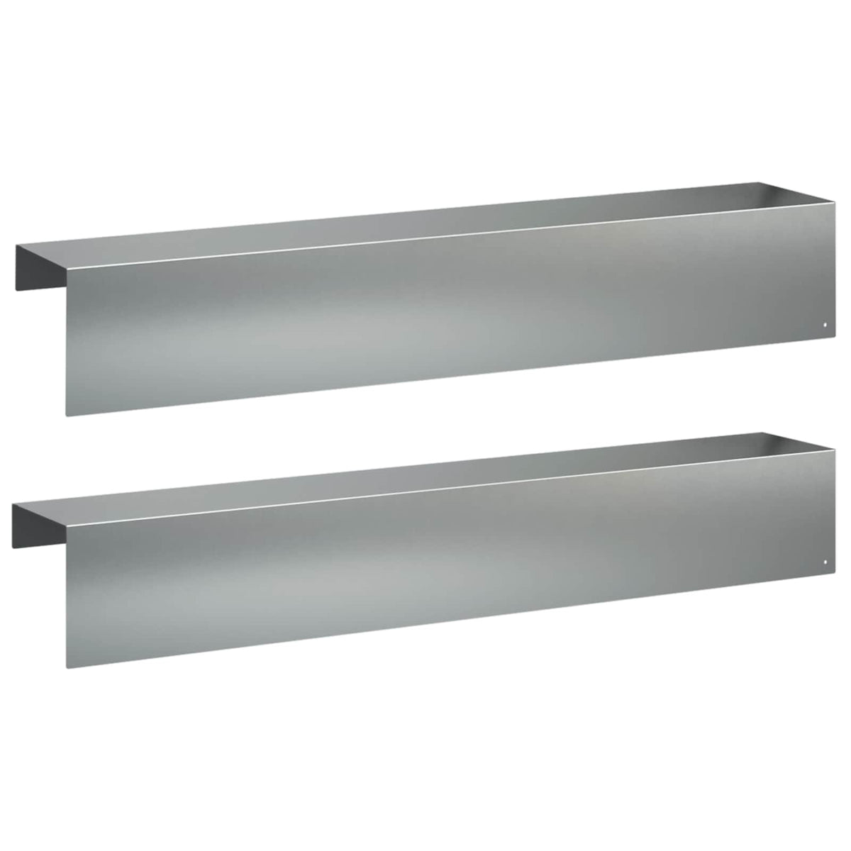 Garden Cover Profile 2 pcs 100 x 20 x 15 cm Galvanised Steel