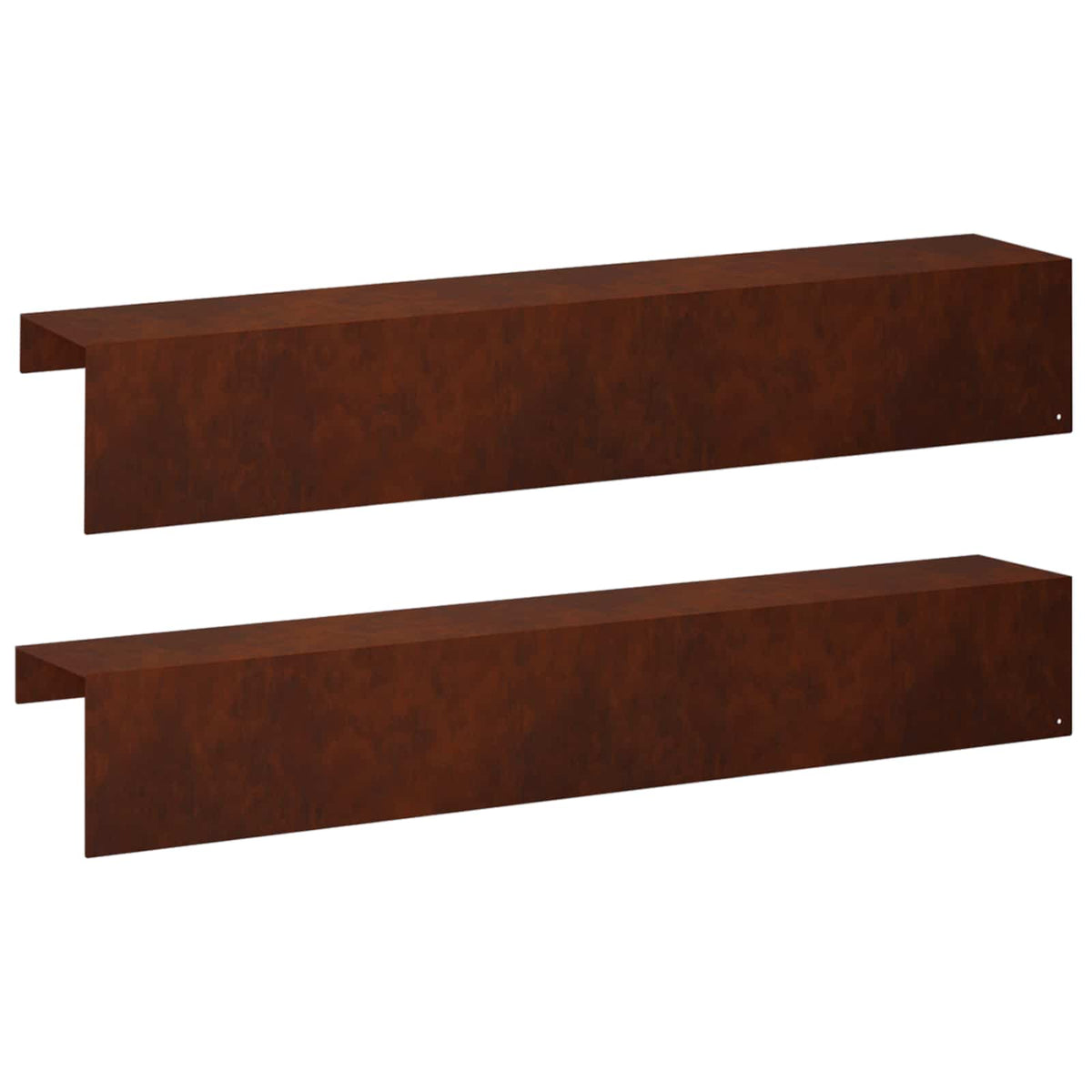 Garden Cover Profile 2 pcs 100 x 20 x 15 cm Weathering Steel