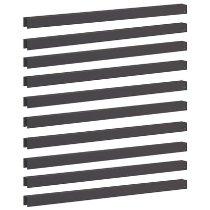 Garden Cover Profile 10 pcs 100 x 5 x 5 cm Steel Black