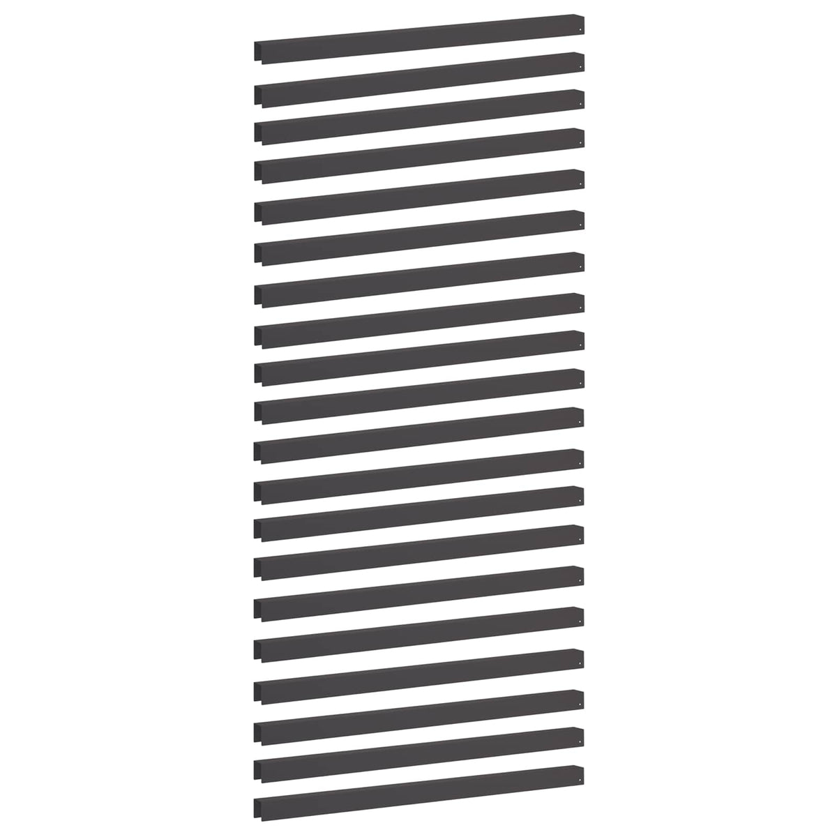 Garden Cover Profile 20 pcs 100 x 5 x 5 cm Steel Black