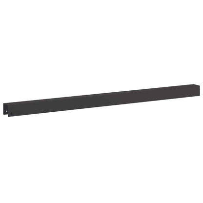 Garden Cover Profile 20 pcs 100 x 5 x 5 cm Steel Black
