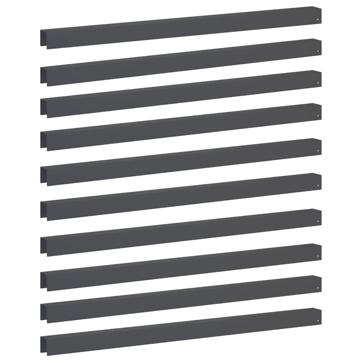 Garden Cover Profile 10 pcs 100 x 5 x 5 cm Steel Anthracite