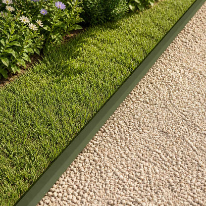 Garden Cover Profile 10 pcs 100 x 5 x 5 cm Steel Olive Green