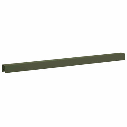Garden Cover Profile 20 pcs 100 x 5 x 5 cm Steel Olive Green