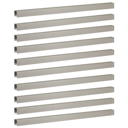 Garden Cover Profile 10 pcs 100 x 5 x 5 cm Stainless Steel