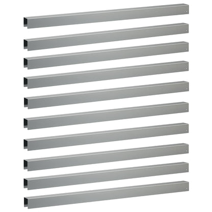 Garden Cover Profile 10 pcs 100 x 5 x 5 cm Galvanised Steel