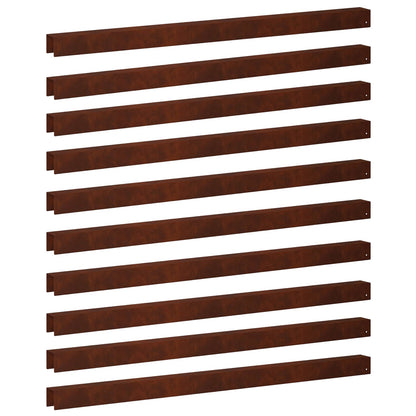 Garden Cover Profile 10 pcs 100 x 5 x 5 cm Weathering Steel