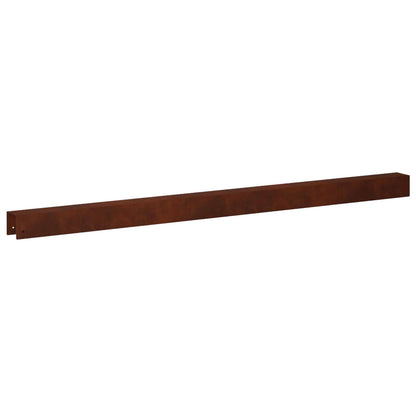 Garden Cover Profile 10 pcs 100 x 5 x 5 cm Weathering Steel