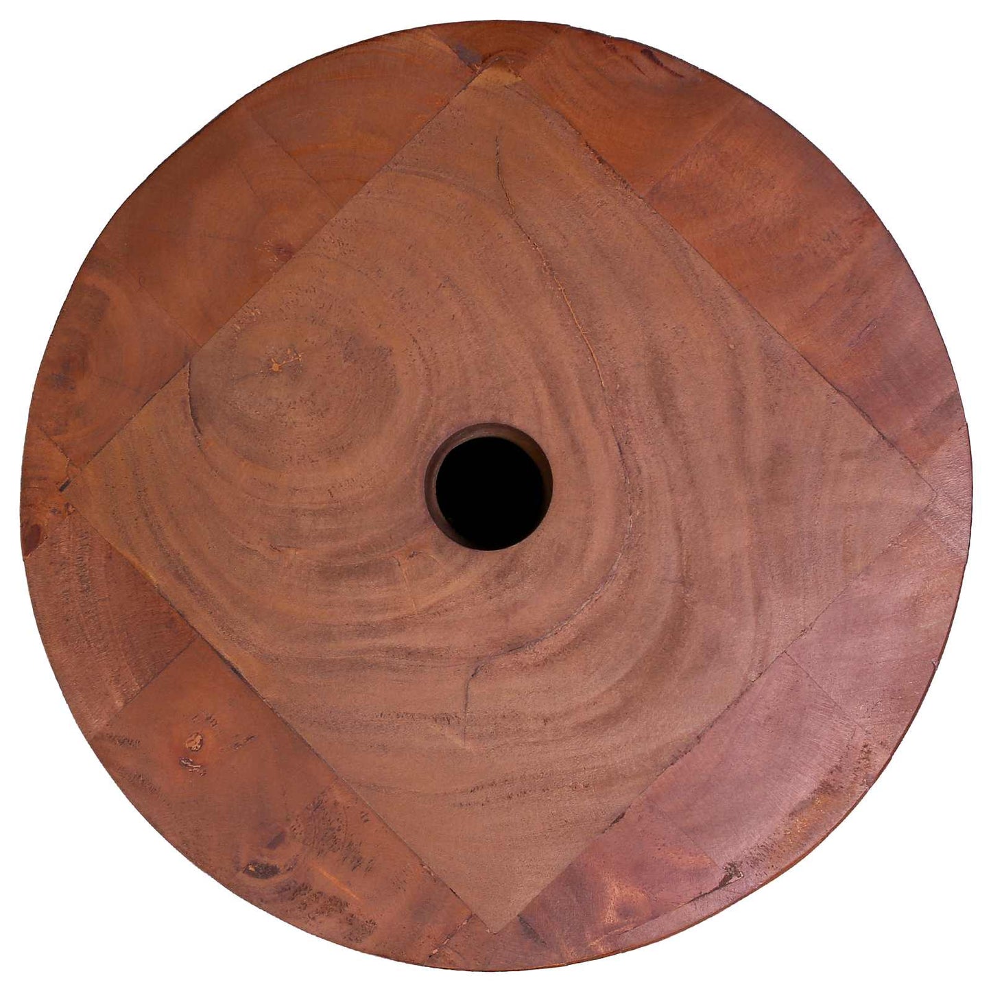 Parasol Base 21 kg Brown Solid Mahogany Wood Hand Carved