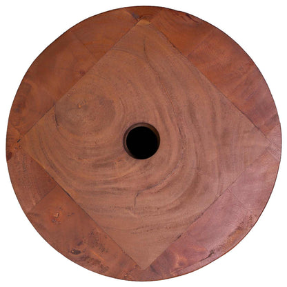 Parasol Base 21 kg Brown Solid Mahogany Wood Hand Carved