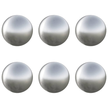 Brushed Ball 6 pcs Ø 7.5 cm Silver Stainless Steel 201