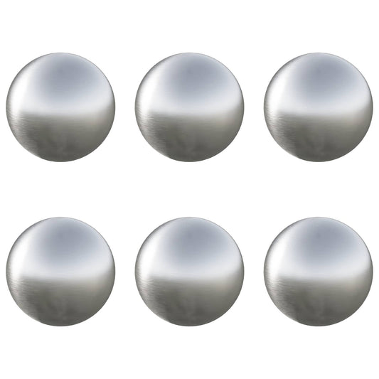 Brushed Ball 6 pcs Ø 7.5 cm Silver Stainless Steel 201