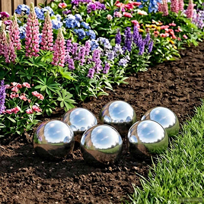 Mirror Ball 6 pcs Ø 7.5 cm Silver Stainless Steel 201
