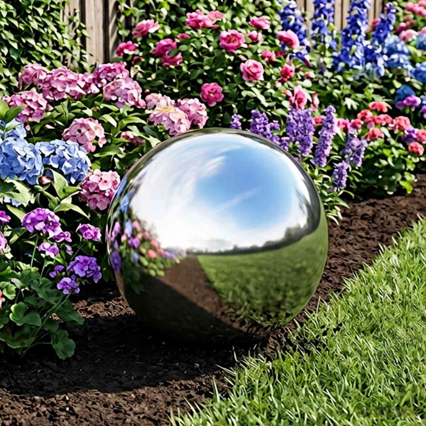 Mirror Ball Ø 47 cm Silver Stainless Steel 201