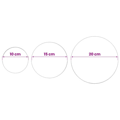 Mirror Ball 3 pcs Ø 20 cm Silver Stainless Steel 201