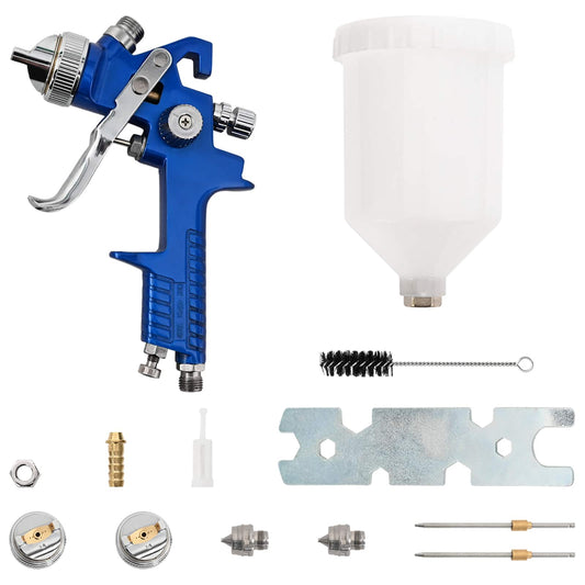 HVLP Paint Spray Gun Kit 600 ml Cup 1.3/1.7/2.0 mm Nozzles