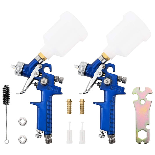 HVLP Paint Spray Gun Kits 125 ml Cup 0.5/0.8 mm Nozzles 125 ml