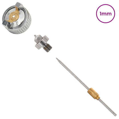 HVLP Spray Gun Nozzle 1 mm Nozzle Silver Stainless Steel