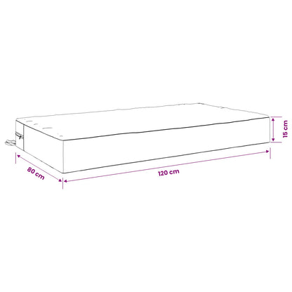 Seat Cushion SOEST 100% Polyester Sand 120 x 80 x 15 cm
