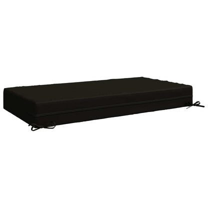 Seat Cushion SOEST 100% Polyester Black 120 x 80 x 15 cm